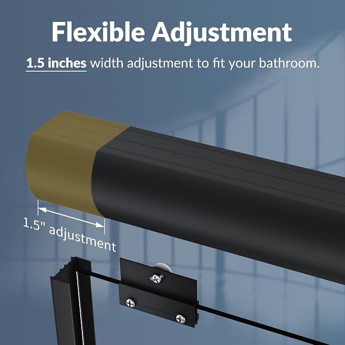 SUNNY SHOWER 58.5-60 in.W x 72 in.H Glass Shower Door, Semi Frameless Double - Image 2
