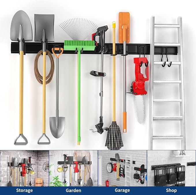 64" Ailadl Wall Mount Tool Storage Rack, Garage Tool Organizer Wall Mounted - Image 5