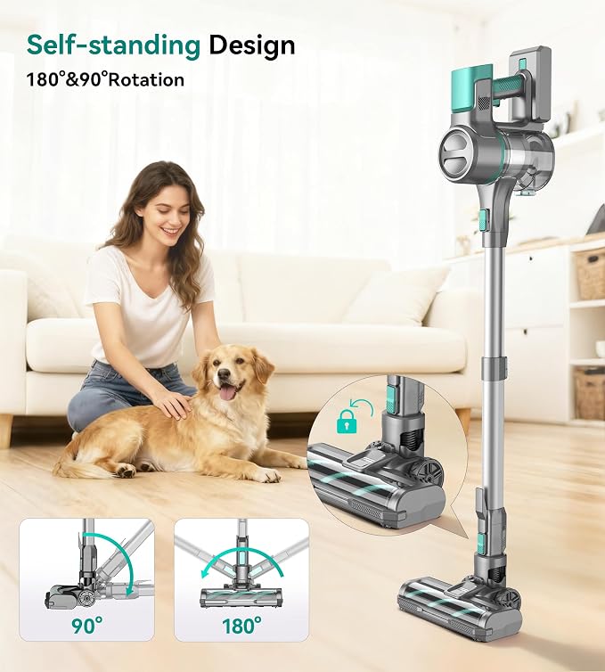 S10K Cordless Vacuum Cleaner, 55Kpa 60mins Lightweight Stick Vacuum - Image 4