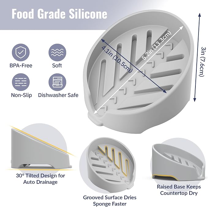 NiHome Silicone Sponge Holder Compatible - Image 4
