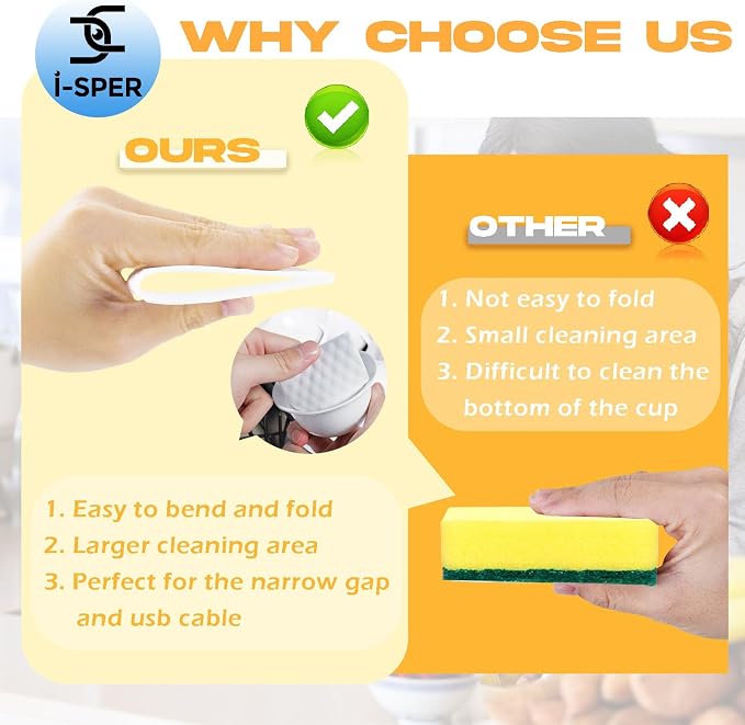 60 PCS Magic Sponge Eraser Sheets, Reusable Upgrade Convex Point Scrub Pad - Image 2