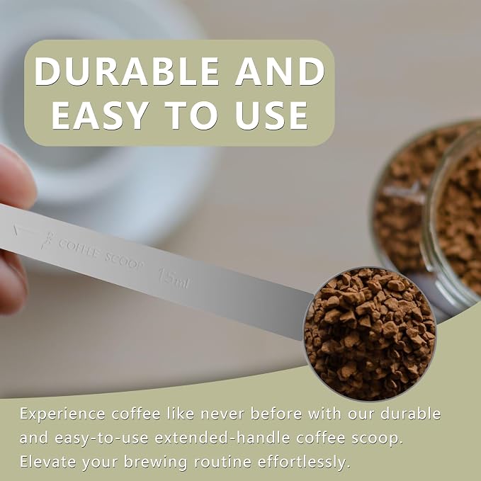 2PCS 2 Tablespoon Coffee Scoop, 9.5" Long Handle Measuring Spoon, Two tbsp - Image 4