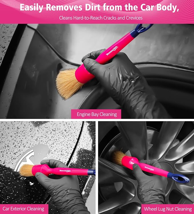 YeewayVeh 6PCS Car Detailing Brush Set, Detail Brushes Car Detailing - Image 3