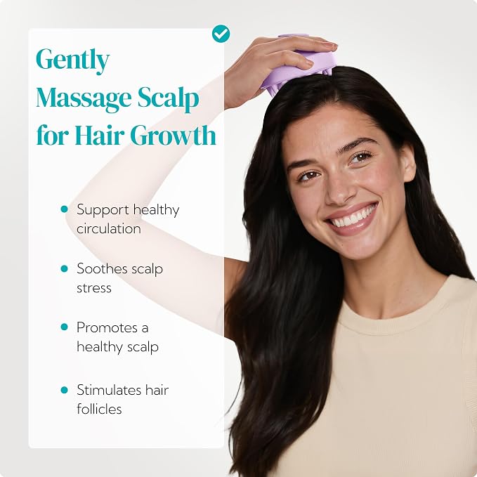 HEETA Scalp Massager 2 Pack for Hair Growth, Soft Silicone Bristles to Remove - Image 2