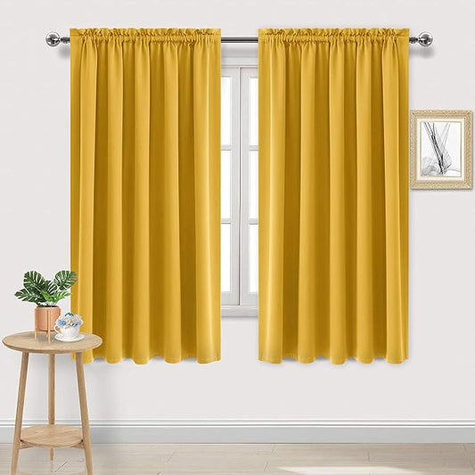 DWCN Blackout Curtains for Bedroom – Rod Pocket Thermal Insulated Noise by DWCN