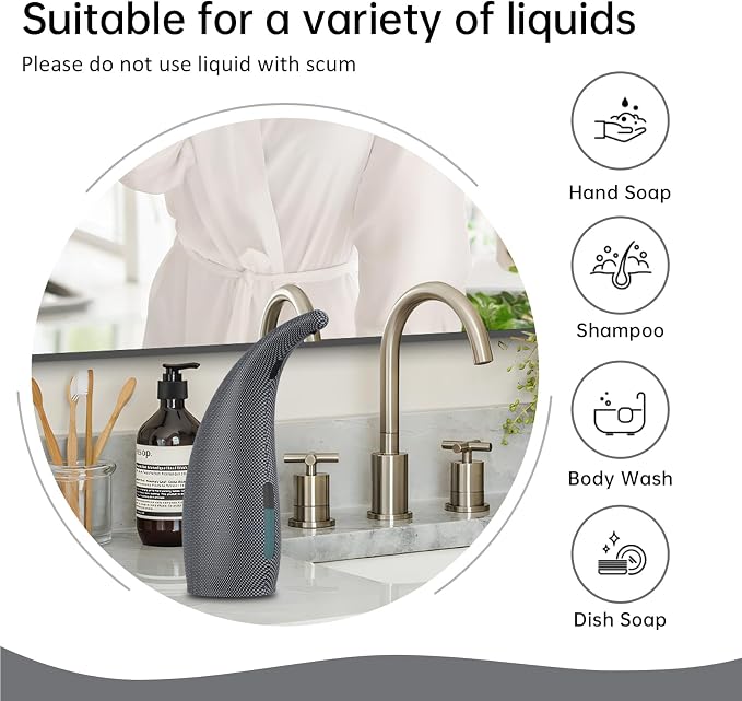 Automatic Liquid Soap Dispenser, 300ML Touchless 4 Gear Adjustable, Countertop - Image 4