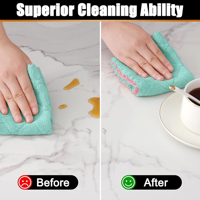 Mordimy 12 Pack Kitchen Cloths Dish Towels, Super Soft and Absorbent Dish Cloths - Image 4