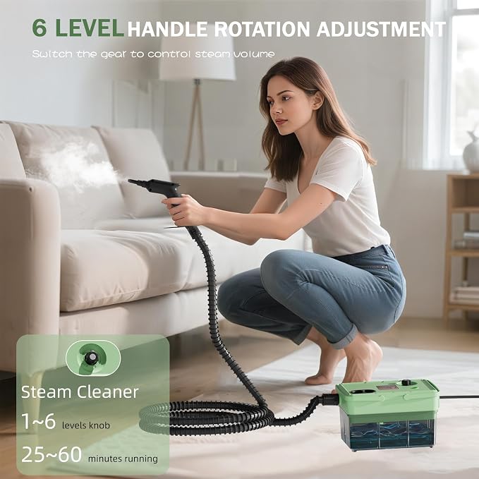 Handheld Steam Cleaner 2500W, 10s Fast Heat-Up & 50.73OZ Large Tank, - Image 2