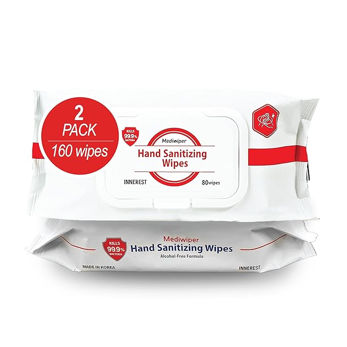 Mediwiper - 160 Wipes Alcohol-Free Sanitizing Wipes Disinfecting Large by Mediwiper
