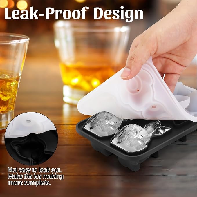 Silicone Ice Cube Tray, Cat 3D Large Ice Cube Molds - Image 4