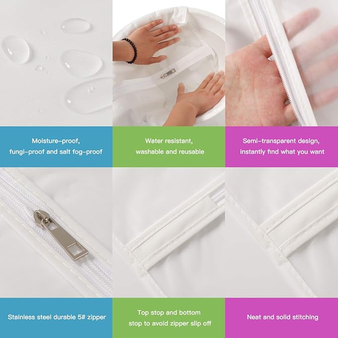 7-Pack 48-Inch Clear Garment Bags - Image 4