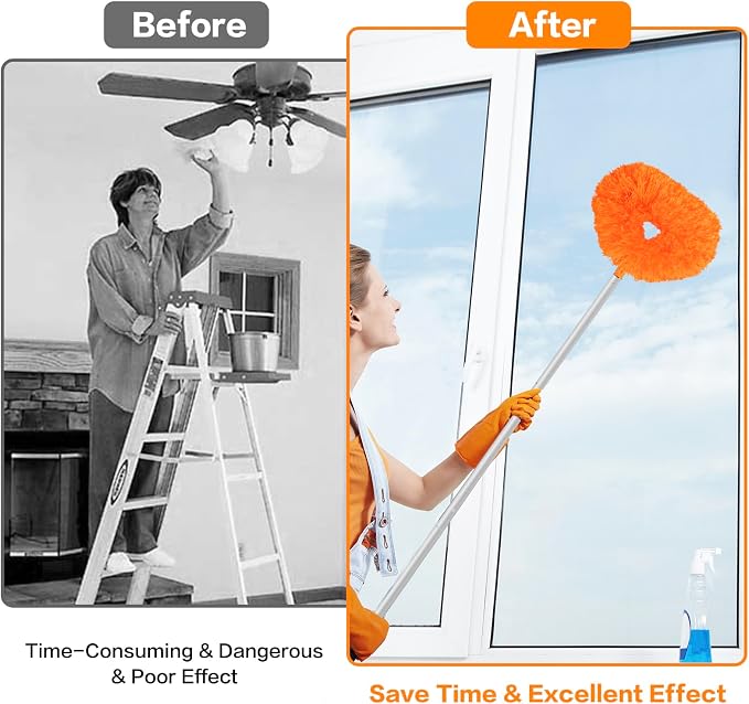 Ceiling Fan Cleaner Duster Reusable Microfiber Ceiling Fan Blade Cleaner - Image 5