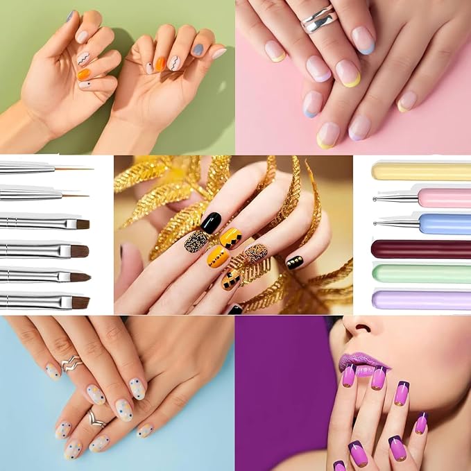 Nail Art Brushes, Nail Design Painting Brush Set - Image 7
