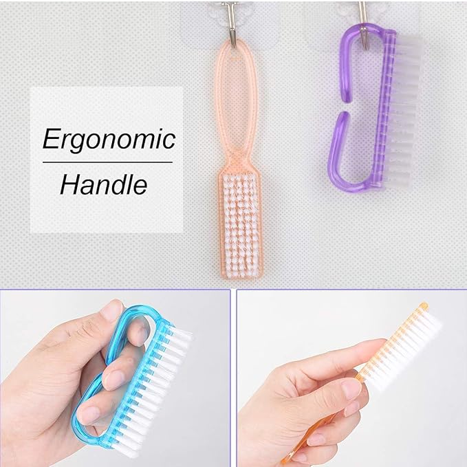 Handle Grip Nail Brush, Hand Fingernail Scrub Cleaning Brushes - Image 8