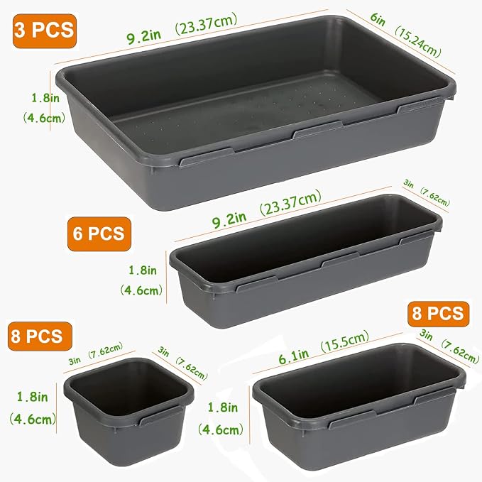 25 PCS Interlocking Desk Drawer Organizer Separator - Image 2