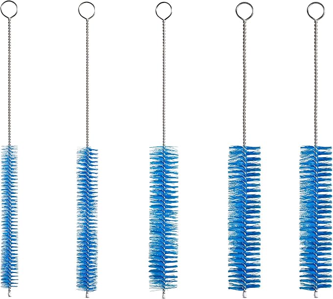 10" Tube Cleaning Brush Set, 5 Pack Large, Extra Long Nylon Straw Brushes - Image 3