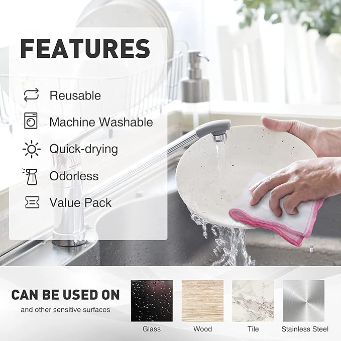 OnBrand Naturally Wood Fiber Cleaning Cloth, Microfiber Cleaning Cloths - Image 2