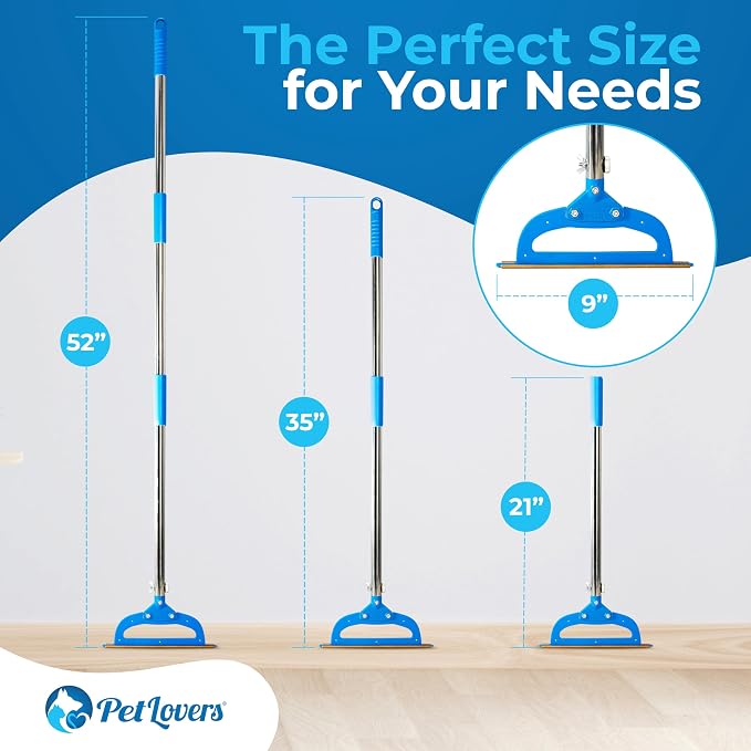 PetLovers EzLint Mega 52" Carpet Rake & Pet Hair Removal Tool – Dog & Cat Hair - Image 5