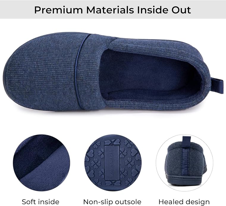 HomeTop Women's Comfy Loafer Slippers Lightweight Memory Foam Non-slip Indoor - Image 4