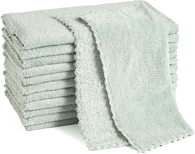 12 Pack Cleaning Cloth, Ultra Soft Absorbent Quick Drying Microfiber Cleaning by Neessno