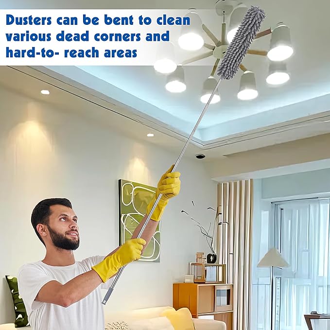 Dusters for Cleaning, Feather Duster Set, and Washable for Ceilings, Chandeliers - Image 6