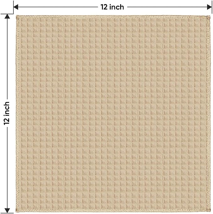 HOMEXCEL Waffle Weave Microfiber Cleaning Cloth, 6 Pack Highly Absorbent - Image 2