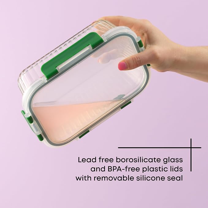 JoyJolt 24pc Borosilicate Glass Storage Containers - Image 4
