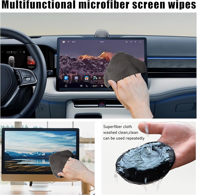 Car Screen Cleaner, Microfiber Auto Screen Cleaning Pad, Foldable Touch Screen - Image 4