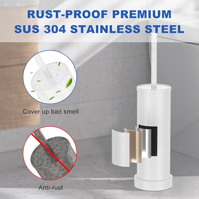 Toilet Brush and Holder Set: 304 Stainless Steel - Image 2