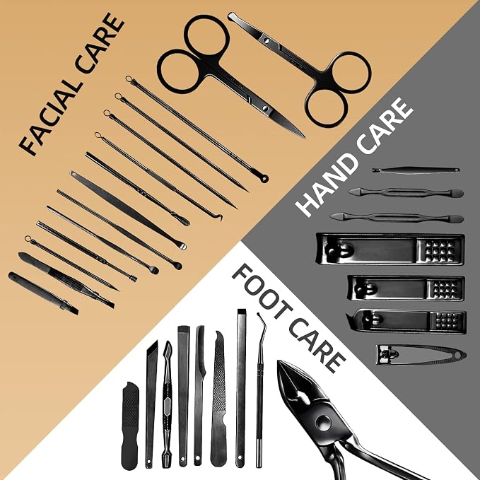 Manicure Set 30 in 1 Nail Clipper Set, Fingernail & Toenail Clippers, Manicure - Image 6