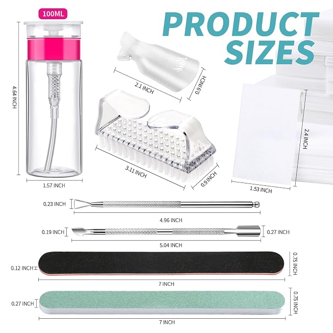 FANDAMEI Nail Polish Gel Remover Tools Kit, 100ml Nail Polish Remover Bottle - Image 7