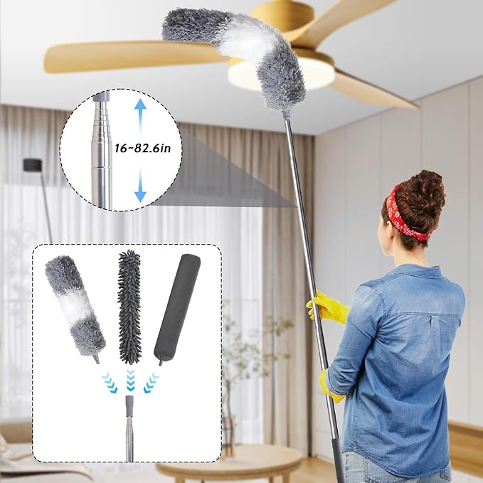 Ceiling Fan Cleaner Duster, Extendable High Duster - Image 4