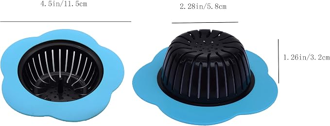 Kitchen Sink Strainer 4 Pack, Pouring strainers，Drain FilterLarge Wide Rim 4.5" - Image 3