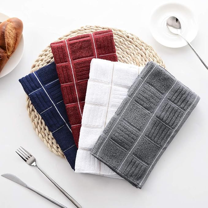 Anyi 100% Cotton Kitchen Towels, Absorbent Dish Towels - Image 6