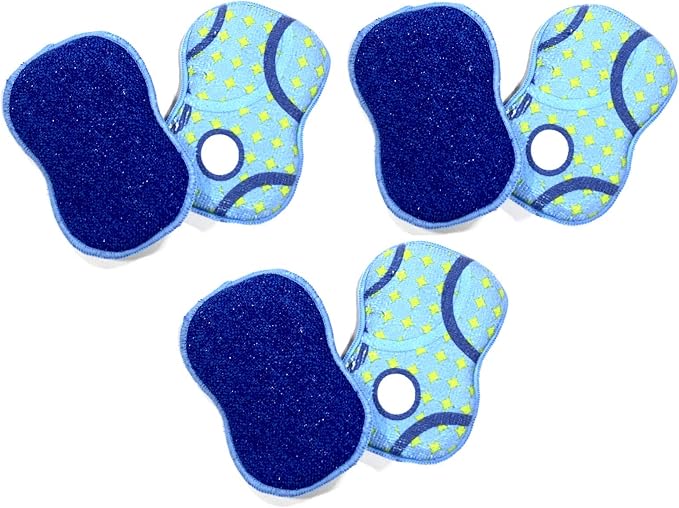 Microfiber Double Sided Scrub & Wipe Sponge Pad by Unknown