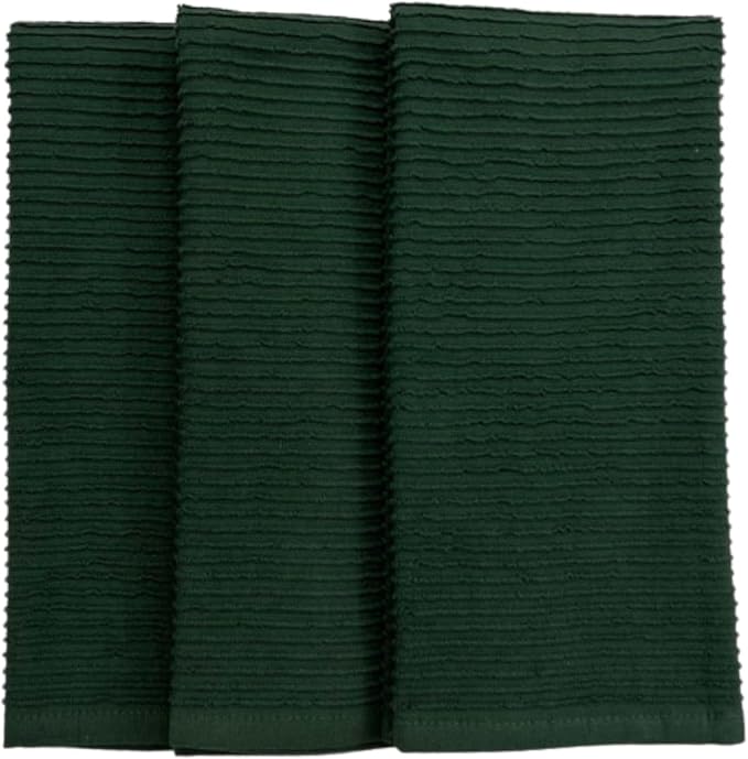 Serafina Home Dark Green Kitchen Hand Dish Towels: 100% Cotton Cloth Soft - Image 2
