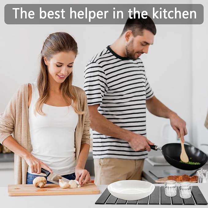 Stone Drying Mat for Kitchen Counter, Large Foldable Drying Stone - Image 6