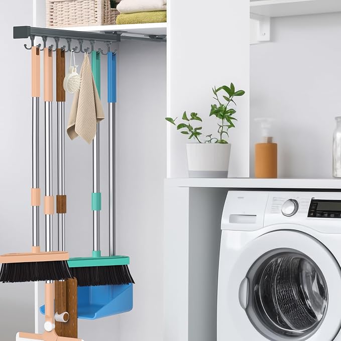 Pull Out Broom Holder, Garage Organization Hooks, by PrimZootyDesign