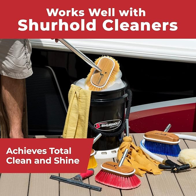Shurhold 6" Polystyrene Medium Bristle Deck Brush - Image 3