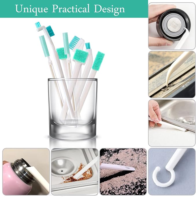 Small Cleaning Brushes for Household Cleaning, Crevice Cleaning Tool Set for - Image 7