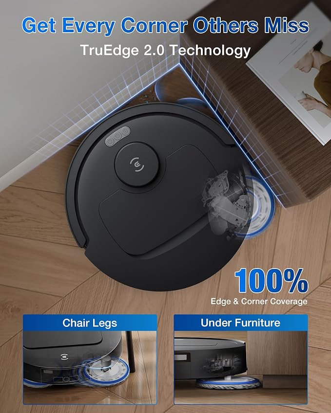 ECOVACS DEEBOT T30C Robot Vacuum and Mop, 000Pa Suction, TruEdge Adaptive Edge - Image 3