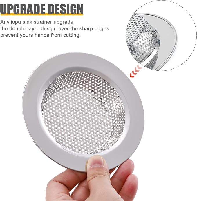 2pcs Kitchen Sink Strainer Stainless Steel, Kitchen Sink Drain Strainer - Image 2