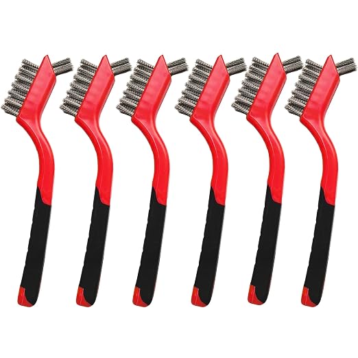 6 Pcs Wire Brushes for Cleaning, Stainless Steel Bristles Scratch Brush Set for by XDMTWLKJ