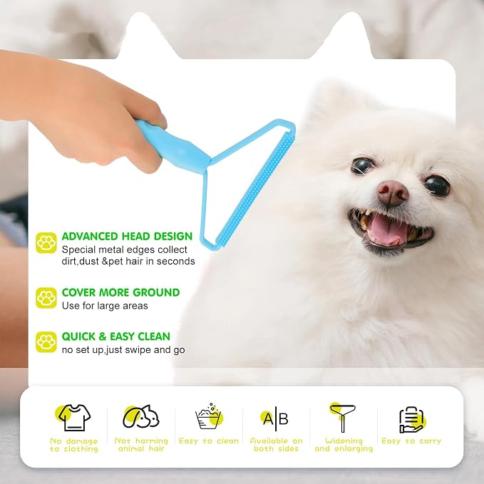 Honeydak 3 Pieces Hair Remover Tool Dog Hair Remover Pro Silicone Cleaner Brush - Image 3