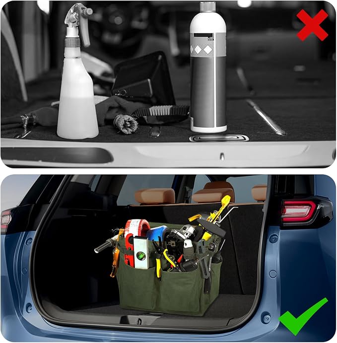 Car Trunk Organizer, Large Capacity Collapsible Tote Wearable Cleaning Caddy - Image 5