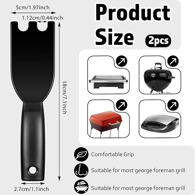 Universal Grill Scraper for George Foreman Indoor Grills and Other Indoor Grills - Image 2