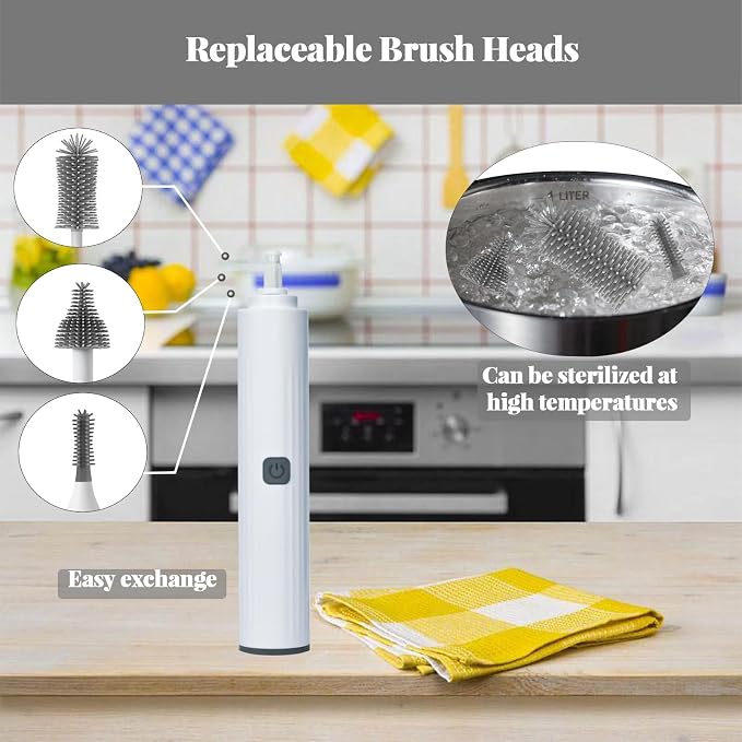 Electric Cleaning Brush with USB Rechargeable Electric Bottle Brush Cleaner and - Image 4