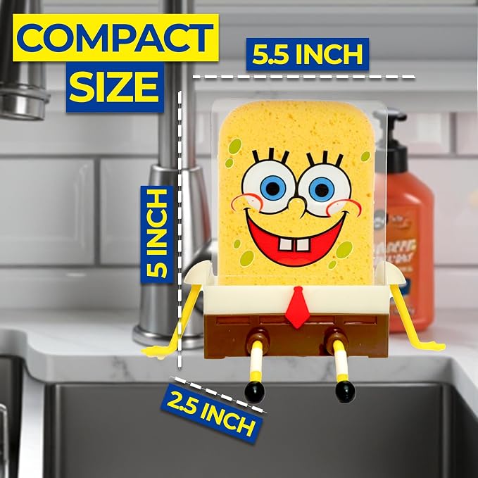 Sponge Holder, Kitchen Cute Sink Draining, Sponge Holder Cartoon Cleaning - Image 2