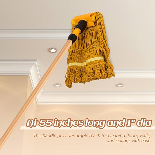 Barydat 55 Inch Lacquered Wood Broom Handle - Image 5