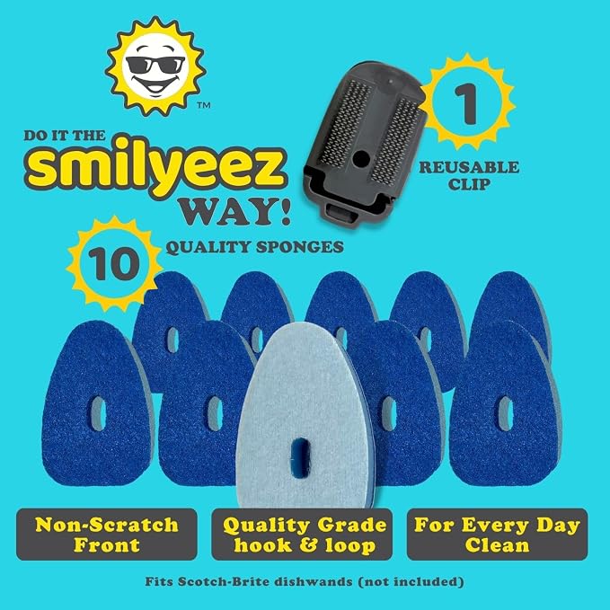 Smilyeez No-Plastic Blue Non-Scratch Sponge Refill - Image 2
